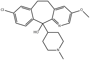 8-Chloro-3-methoxy-11-(1-methyl-4-piperidinyl)-6,11-dihydro-5H-benzo[5,6]-cyclohepta[1,2-b]pyridin-11-ol Struktur