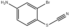 3-ブロモ-4-チオシアナトアニリン 化学構造式