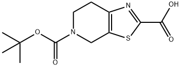 5-BOC-4,5,6,7-四氢噻唑并[5,4-C]吡啶-2-甲酸, 165948-21-0, 结构式