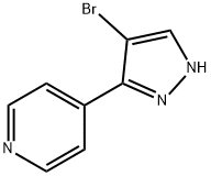 4-(4-ブロモ-1H-ピラゾール-3-イル)ピリジン 化学構造式