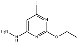 2-乙氧基-4-氟-6-肼基嘧啶, 166524-66-9, 结构式