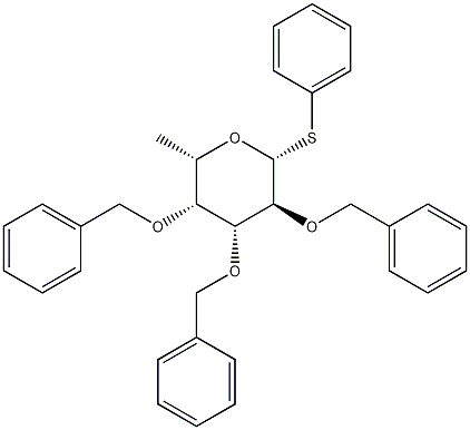 苯基-2,3,4-三-O-苄基-1-硫代-Β-L-岩藻吡喃糖苷,167612-35-3,结构式