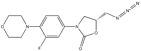(R)-5-(叠氮甲基)-3-[3-氟-4-(4-吗啉基)苯基]-2-唑烷酮, 168828-84-0, 结构式