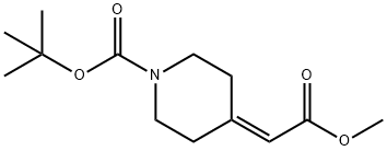 4-(2-甲氧基-2-氧代亚乙基)哌啶-1-羧酸叔丁酯, 169206-65-9, 结构式