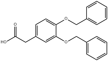 2-(3,4-ビス(ベンジルオキシ)フェニル)酢酸 化学構造式