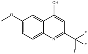 4-Hydroxy-6-methoxy-2-(trifluoromethyl)quinoline Structure