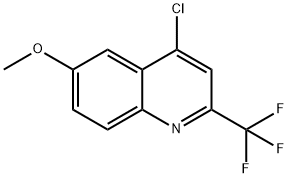 4-クロロ-6-メトキシ-2-(トリフルオロメチル)キノリン 化学構造式