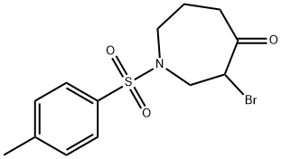 1-对甲苯磺酰基-3-溴-氮杂环庚烷-4-酮, 171009-43-1, 结构式