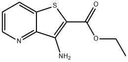 3-氨基噻吩并[3,2-B]吡啶-2-甲酸乙酯 结构式