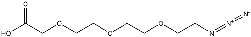 11-アジド-3,6,9-トリオキサウンデカン酸 化学構造式