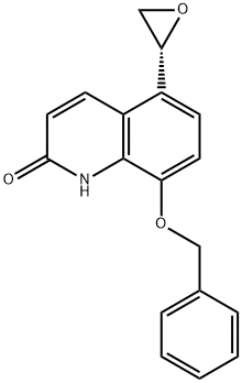 2(1H)-Quinolinone, 5-(2R)-oxiranyl-8-(phenylmethoxy)- Structure