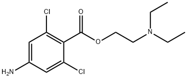 4-氨基-2,6-二氯-苯甲酸2-(二乙氨基)乙基酯 结构式