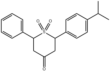 四氢-2-[4-(1-甲基乙基)苯基]-6-苯基-4H-噻喃-4-酮 1,1-二氧化物,174493-22-2,结构式