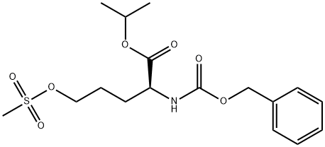 L-Norvaline, 5-[(methylsulfonyl)oxy]-N-[(phenylmethoxy)carbonyl]-, 1-methylethyl ester Structure