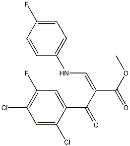 2-(2,4-Dichloro-5-fluorobenzoyl)-3-(4'-fluoro-phenylamino)-acrylic methylester Structure