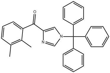 (2,3-ジメチルフェニル)[1-(トリチル)-1H-イミダゾール-4-イル]メタノン 化学構造式