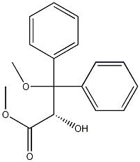 (S)-2-羟基-3-甲氧基-3,3-二苯基丙酸甲酯 结构式