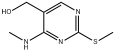 4-(メチルアミノ)-2-(メチルチオ)ピリミジン-5-メタノール 化学構造式