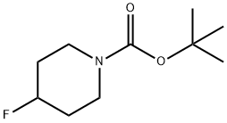 4-フルオロピペリジン-N-カルボン酸TERT-ブチルエステル 化学構造式