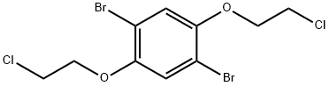 1,4-ビス(2-クロロエトキシ)-2,5-ジブロモベンゼン 化学構造式