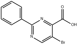 5-溴-2-苯基嘧啶-4-羧酸 结构式