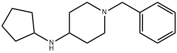 1-ベンジル-N-シクロペンチルピペリジン-4-アミン 化学構造式