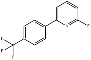 2-フルオロ-6-[4-(トリフルオロメチル)フェニル]ピリジン 化学構造式