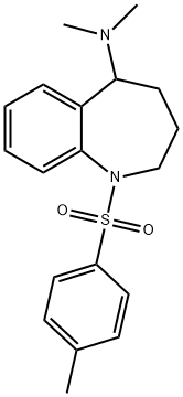 2,3,4,5-四氢-N,N-二甲基-1-(4-甲基苯磺酰基)-1H-1-苯并氮杂卓-5-胺, 181210-18-4, 结构式