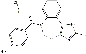 (4-Aminophenyl)(4,5-dihydro-2-methylimidazo[4,5-d][1]benzazepin-6(1H)-yl)methanone hydrochloride Struktur