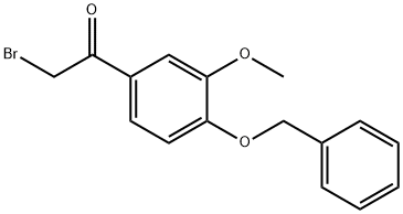 4-(苄氧基)-3-甲氧基苯甲酰甲基溴化物, 1835-12-7, 结构式
