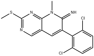 6-(2,6-Dichlorophenyl)-8-methyl-2-(methylthio)pyrido[2,3-d]pyrimidin-7(8H)-imine Structure