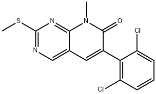 6-(2,6-Dichlorophenyl)-8-methyl-2-(methylthio)pyrido[2,3-d]pyrimidin-7(8H)-one Structure