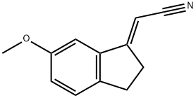 (2E)-2-(2,3-Dihydro-6-methoxy-1H-inden-1-ylidene)acetonitrile Struktur