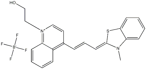 Quinolinium, 1-(2-hydroxyethyl)-4-[3-(3-methyl-2(3H)-benzothiazolylidene)-1-propen-1-yl]-, tetrafluoroborate(1-) Structure