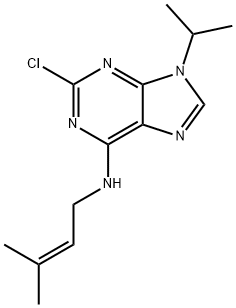 2-CHLORO-6-(ISOPENT-2-ENYLAMINO)-9-METHYLPURINE Structure