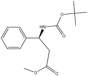 (3S)-3-[(叔丁氧羰基)氨基]-3-苯基丙酸甲酯 结构式
