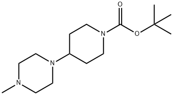 tert-butyl 4-(4-methylpiperazin-1-yl)piperidine-1-carboxylate Struktur