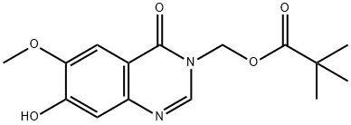 7-Hydroxy-6-methoxy-3-[(pivaloyloxy)methyl]-3,4-dihydroquinazolin-4-one Struktur