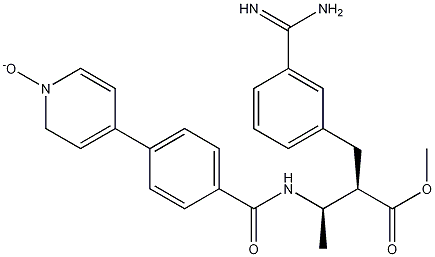 Methyl (2R,3R)-2-[3-amidinobenzyl]-3-[[4-(1-oxido-4-pyridinyl)benzoyl]amino]butanoate Structure