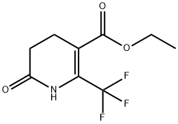 6-オキソ-2-(トリフルオロメチル)-1,4,5,6-テトラヒドロ-3-ピリジンカルボン酸エチル 化学構造式