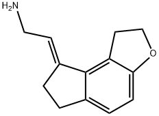 (E)-2-(1,6,7,8-四氢-2H-茚并[5,4-B]呋喃-8-亚基)乙胺,196597-61-2,结构式