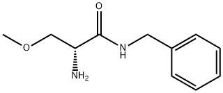(R)-2-アミノ-N-ベンジル-3-メトキシプロピオンアミド 化学構造式