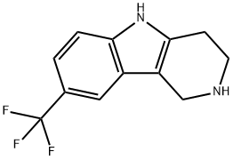 2,3,4,5-四氢-8-(三氟甲基)-1H-吡啶并[4,3-B]吲哚, 19735-44-5, 结构式
