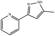 2-(5-メチル-1H-ピラゾール-3-イル)ピリジン 化学構造式