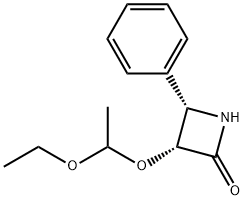 (3R,4S)-3-(1-乙氧基乙氧基)-4-苯基-2-氮杂环丁酮, 201856-48-6, 结构式