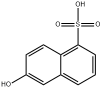 6-ヒドロキシ-1-ナフタレンスルホン酸 化学構造式