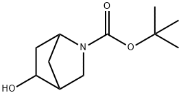 5-ヒドロキシ-2-アザビシクロ[2.2.1]ヘプタン-2-カルボン酸TERT-ブチル 化学構造式