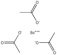 酢酸スカンジウム(III)水和物 化学構造式