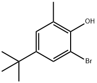 2-溴-4-叔丁基-6-甲基-苯酚 结构式