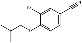 3-溴-4-(2-甲基丙氧基)苯甲腈, 208665-95-6, 结构式